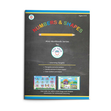 Numbers & Shapes Mini Workbook for kids ages 3–6 by Tot Talk – early math, number tracing and shape learning activity book