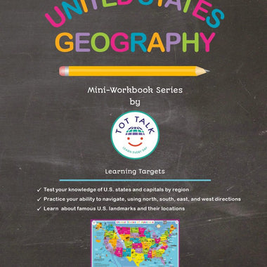 tot talk mini workbook learning set for kids abc numbers geography grammar