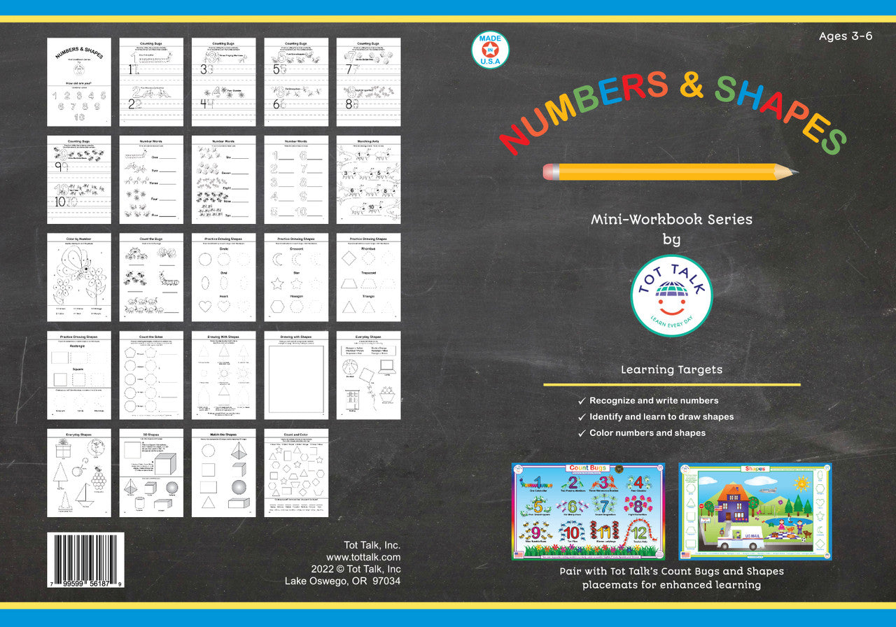 Numbers and Shapes Mats and Workbook Learning Set