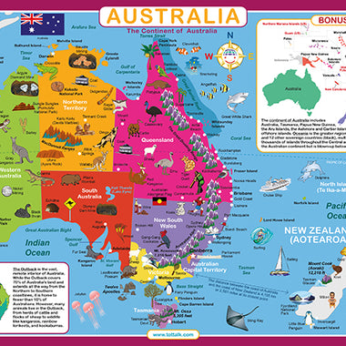 Australia map placemat for kids