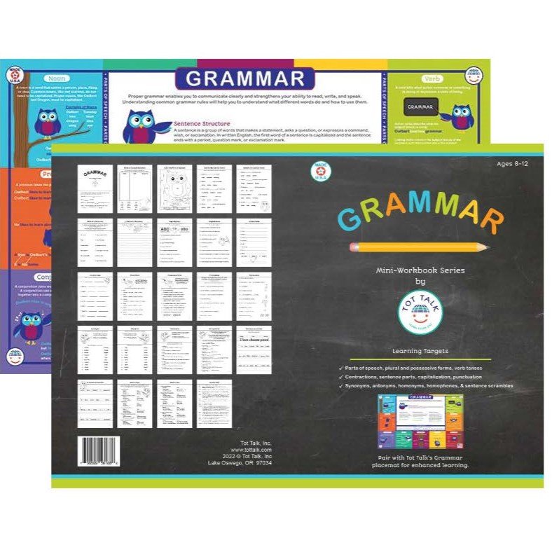 Grammar Mat and Workbook Learning Set