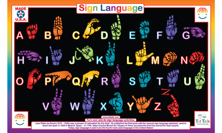 Sign Language Placemat