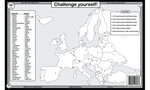 Europe map back placemat