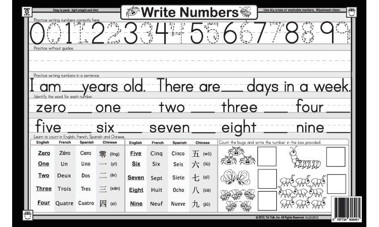 Numbers and Shapes Mats and Workbook Learning Set