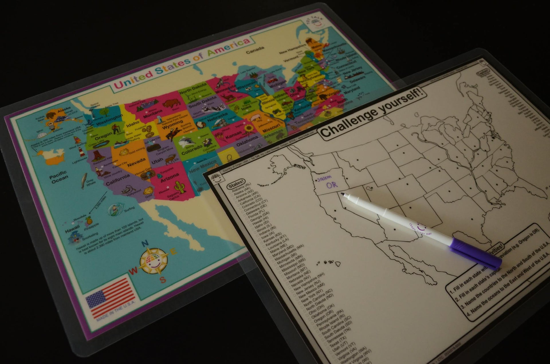 Exploring Geography with Tot Talk Placemats