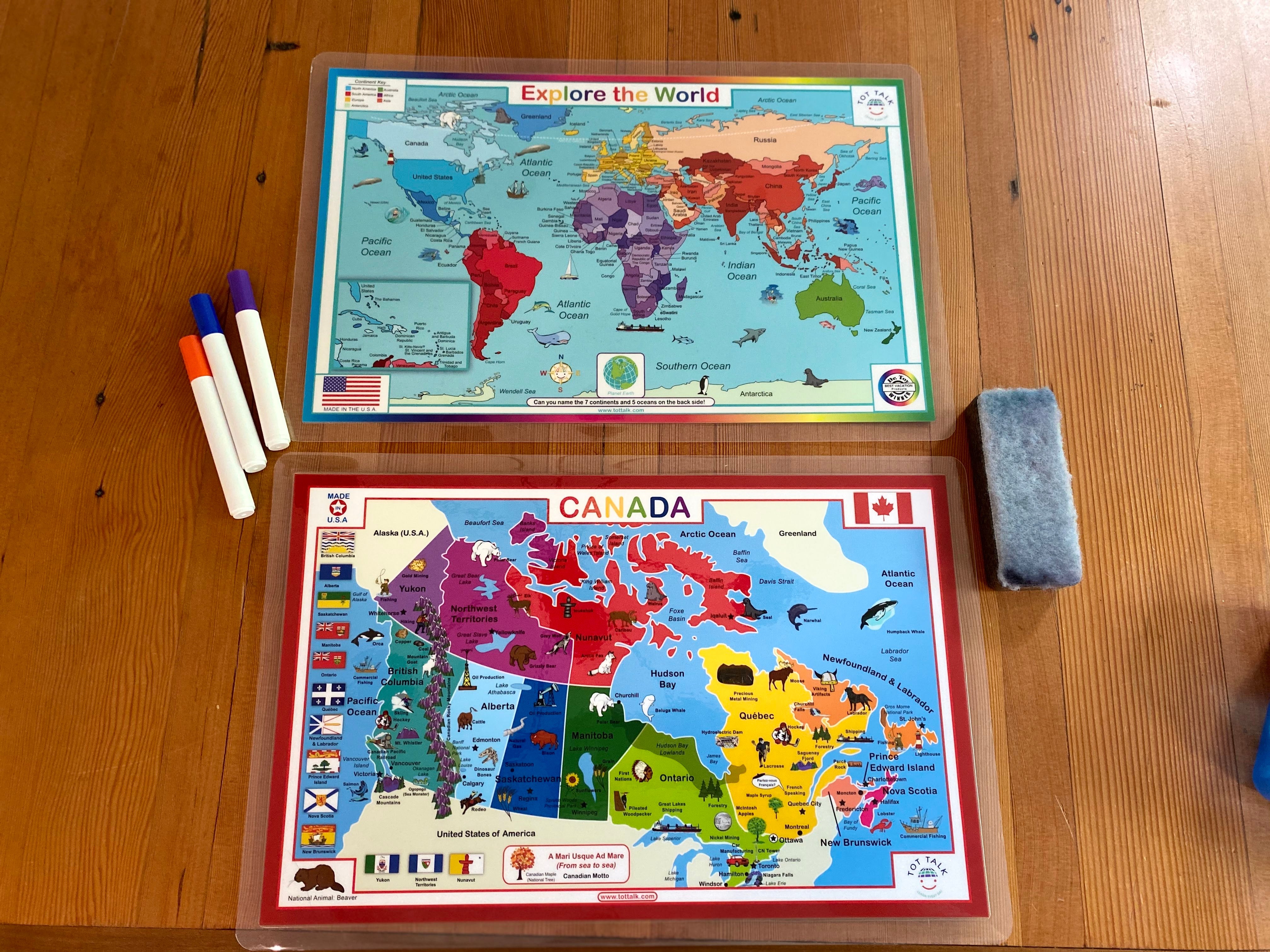 Discover the Globe One Plate at a Time with Tot Talk's World Map Placemats!