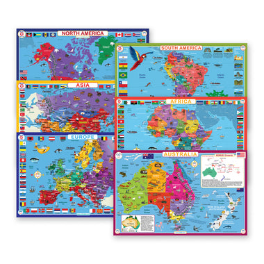 Six Continent Educational Placemat Gift Set