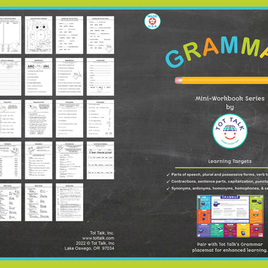 grammar mini workbook for kids parts of speech punctuation and sentence practice Tot Talk