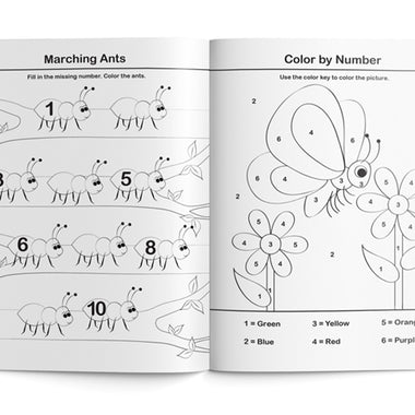 Numbers & Shapes Mini Workbook for kids ages 3–6 by Tot Talk – early math, number tracing and shape learning activity book
