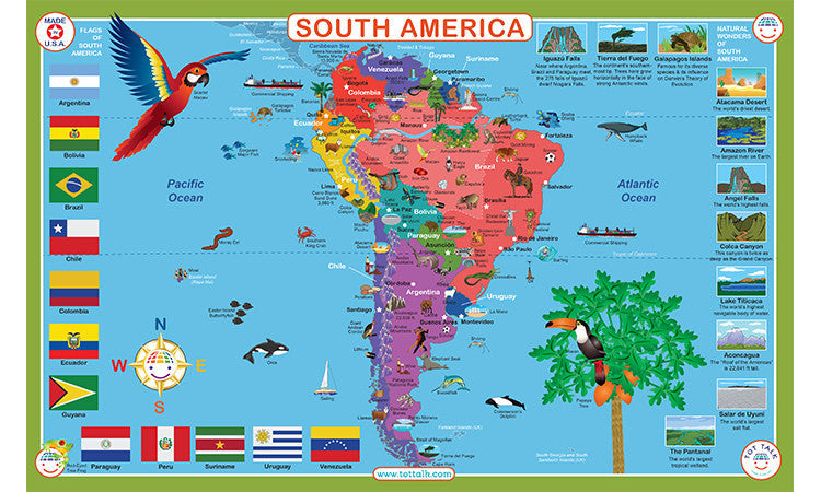 Continents and Countries Geography Learning Set