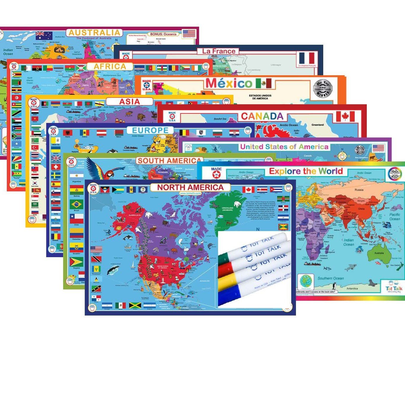 Continents and Countries Geography Learning Set
