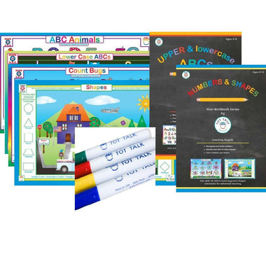 Pre-School / Kindergarten Learning Set with Workbooks and Markers