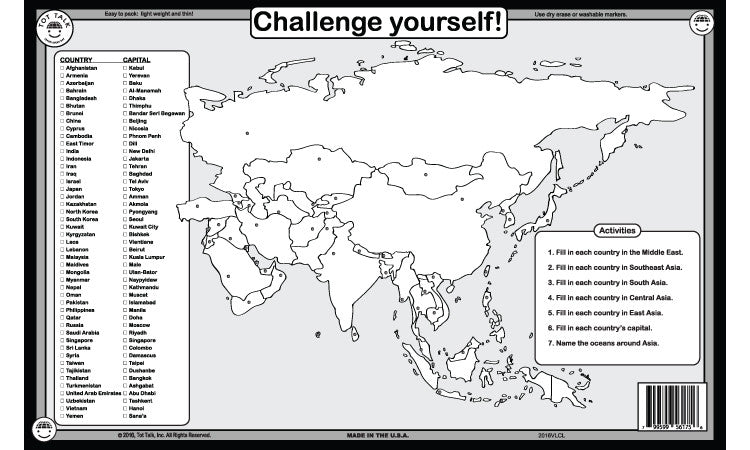 Blank Map Of Asia Quiz