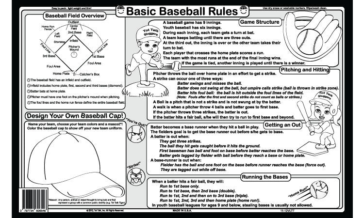 Let's Play: Baseball Placemat