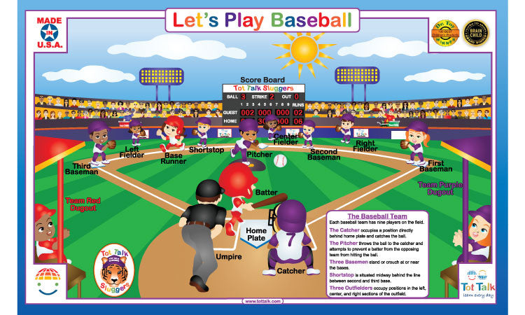 Let's Play: Baseball Placemat