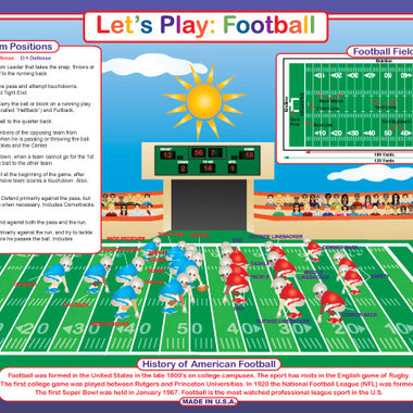 Let's Play:  Football Placemat
