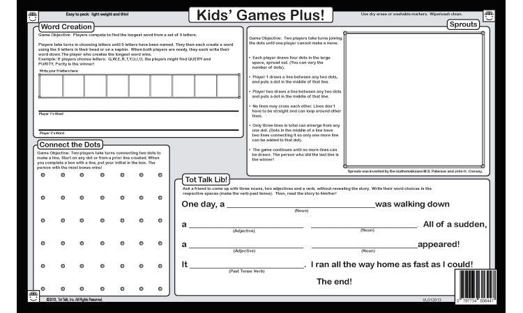 Kids Games Placemat